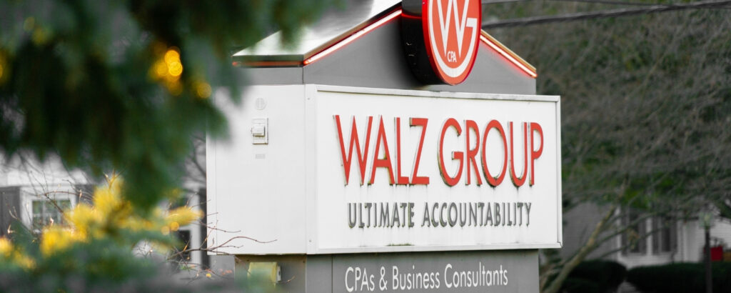 photo of the exterior sign for the Walz Group